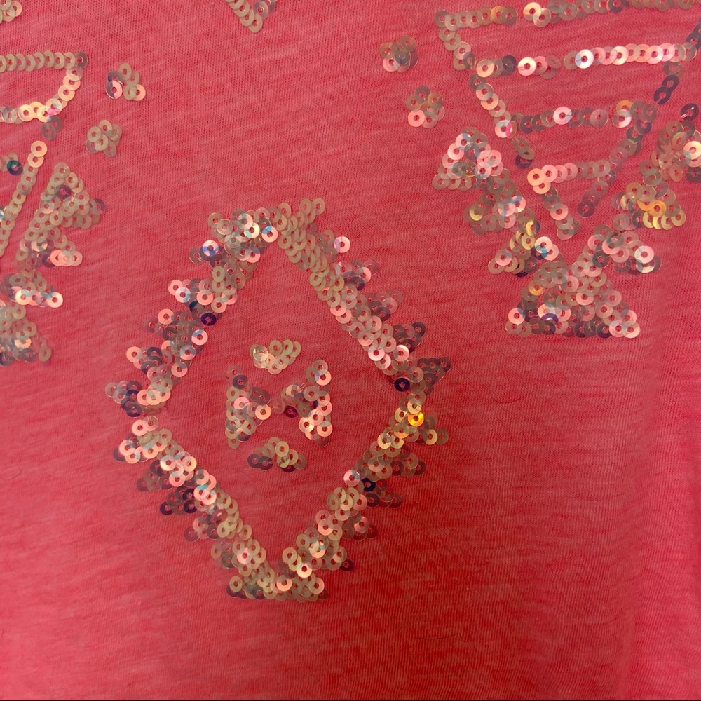 Pink Victoria’s Secret Sequined Crop Tank Top. Size Small - Picture 2 of 8